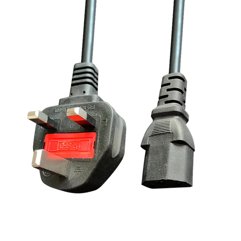 Copper-CAA-1.5m-British-Standard-Three-plug-C13-Strap-Fuse-Laptop-Cable-Hong-Kong-British-Standard-Power-Cord