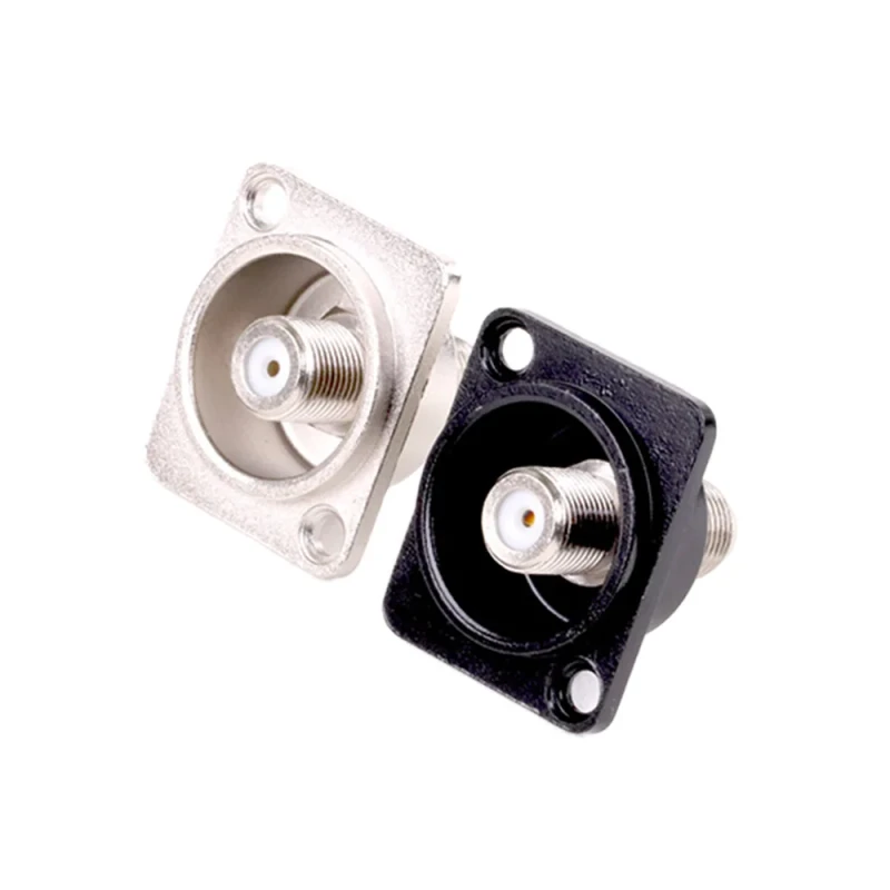 Copper-F-Type-Female-Female-Coaxial-Cable-Adapter-1P-RF-Coax-Socket-Zinc-Alloy-Housing-for-Video-TV-Cables-RG6-Jack-Model-B1055