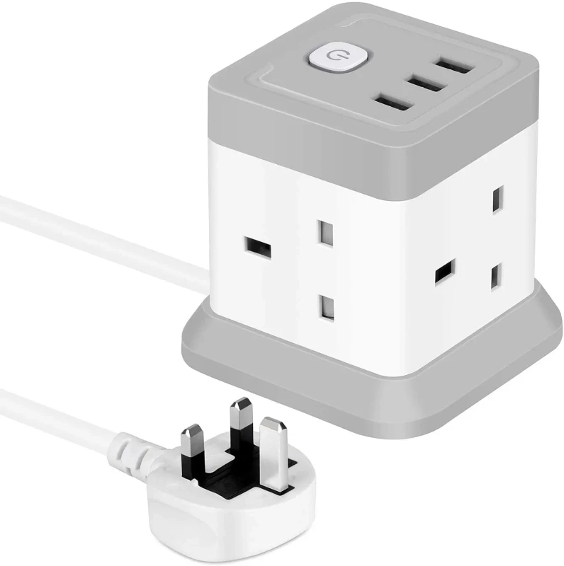 Cube-Extension-Lead-Power-Strip-with-3-USB-Ports-5V-2.4A-UK-Power-Socket-with-USB-4-Way-with-Switch-1.5M-Extension-Cords-CE