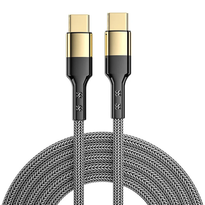Custom-100W-60W-Golden-Fast-Charging-5A-3A-Pure-Copper-for-iPhone-USB-C-Mobile-Phone-USB-Cable-and-Type-C-Charger-Cable
