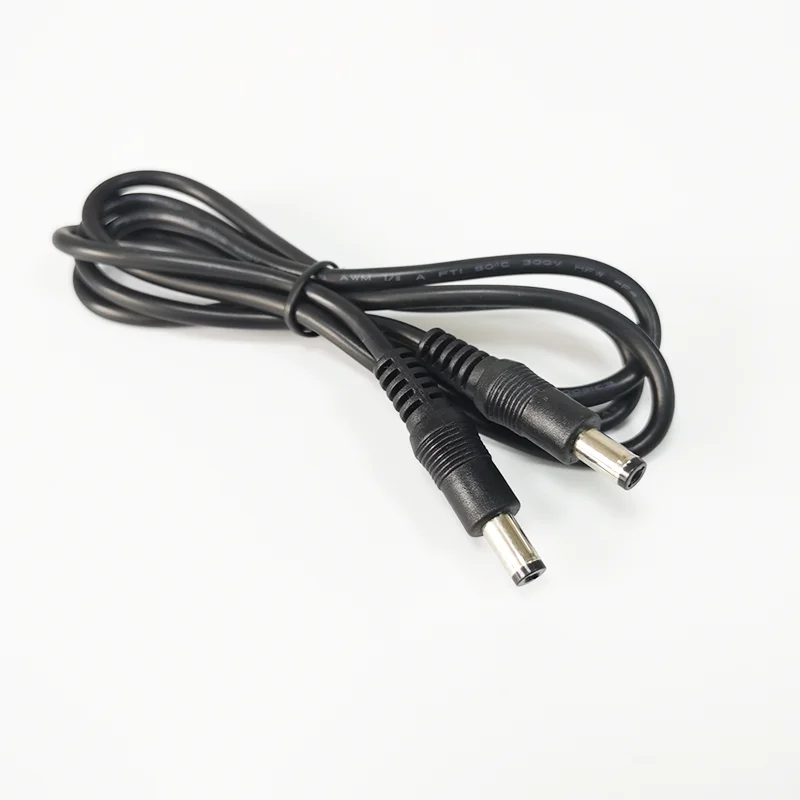 Custom-1M-DC-Power-Cable-Extension-Cords-5.5-x-2.1mm-Male-to-Male-Plug-CCTV-Connector-12V-DC5521-5525-Extension-Cable