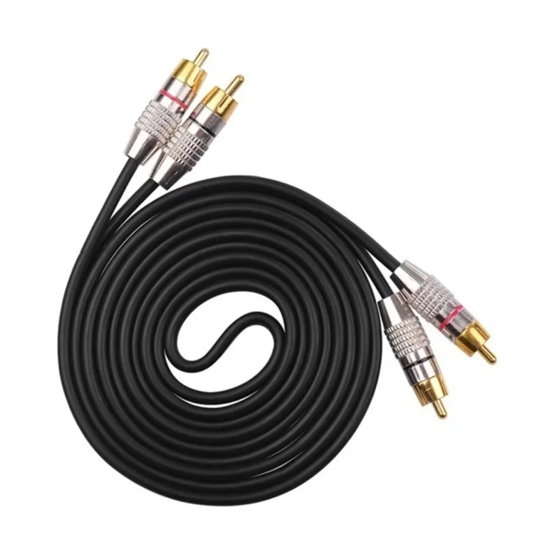 Custom-2-Channel-RCA-Cable-Assemblies-Gold-Audio-Cable-2-RCA-to-2-RCA-Cable-1m-2m-3m-5m-10m-Video-Male-to-Male