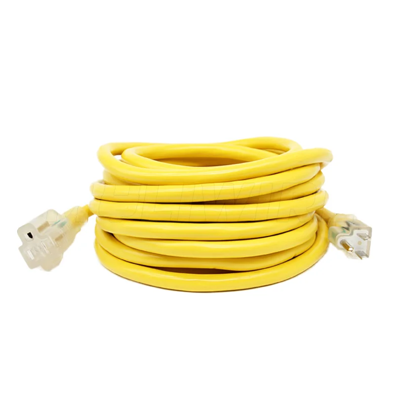 Custom-50ft-Outdoor-Heavy-Duty-220v-Power-Cord-One-Socket-Electrical-SJTW-Extension-Cords-Nema-5-15p-10A-Copper-PVC-US-125V-AC