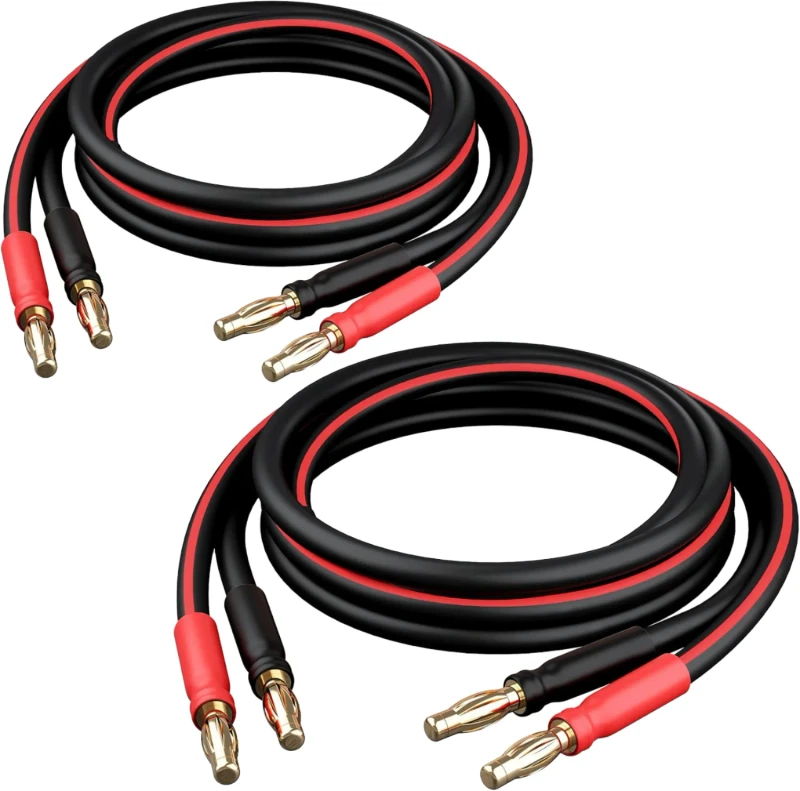 Custom-Length-1m-2m-5m-10m-Dual-Banana-Plug-Speaker-Cable-OFC-HiFi-Audio-Cable-with-24K-Gold-Plated-Connectors