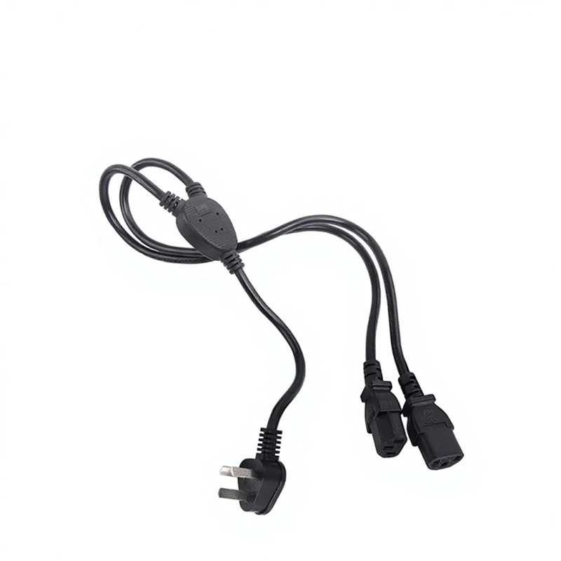 Customised-IEC320-Extension-Cords-Male-Female-Connector-Y-Splitter-Power-Extension-Cable-2-IEC-C13-Power-Cords