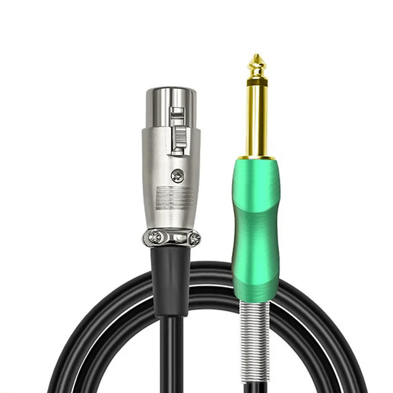 Customized-6.35-Turn-Stereo-XLR-Male-Audio-Cable-with-TS-for-Microphone-Extension-Mixing-Console-1080P-Video-Support