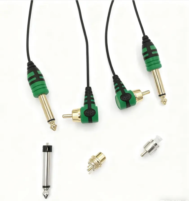 Customized-6.35mm-1-4-Jack-Silicone-Tattoo-Clip-Cord-Plug-90-Degree-RCA-Pro-Power-Supply-Coaxial-Microphone-Monitor-TRS-Jack