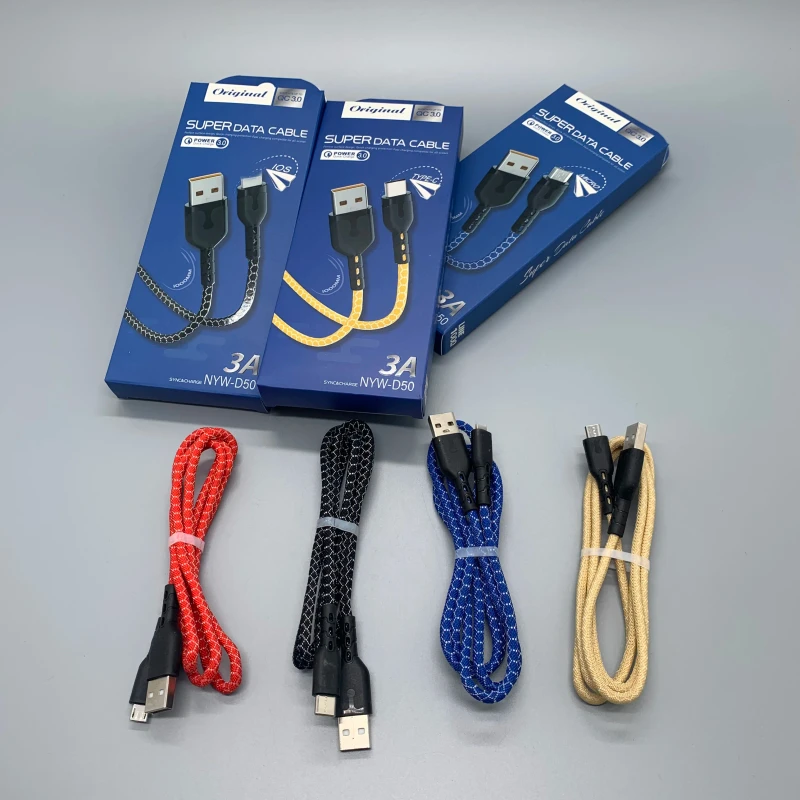 D50-Braided-Type-C-Data-Cable-Fast-Charging-Data-Transfer-Cable-2.4A-Micro-USB-Type-C-Data-Cable-Wire-TPE