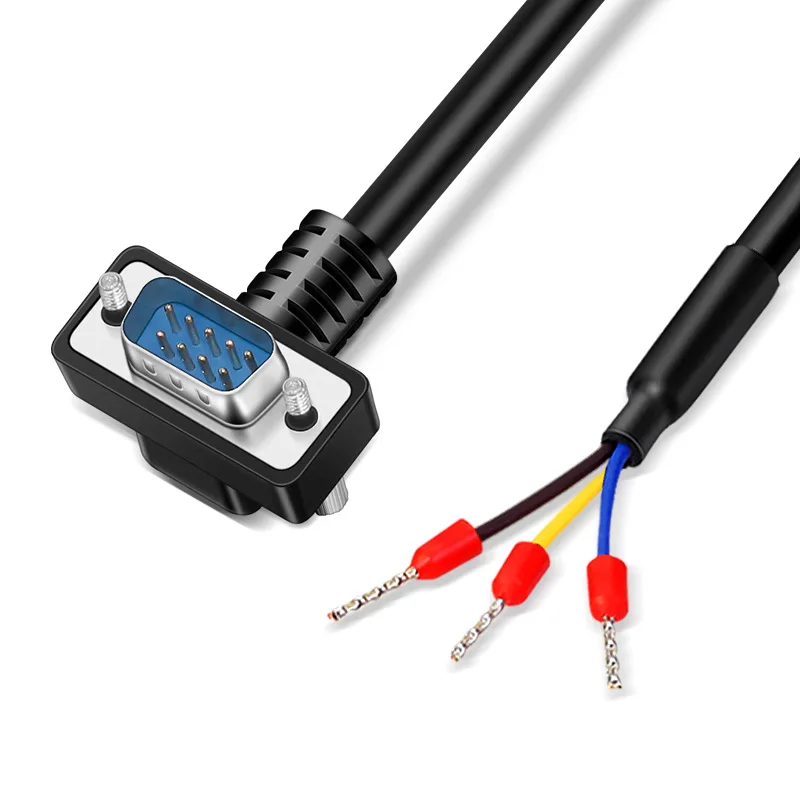 DB9-Male-270-Right-Angle-RS232-RS485-Serial-Pigtail-Cable-3-Core-Pin-2-3-5