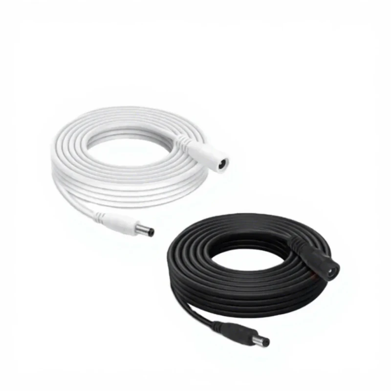 DC-Extension-Cord-0.5-1-2-3-5-10m-5.5mm-2.1mm-5V-12V-3A-5A-Female-Male-DC-Plug-IP20-LED-Strip-CCTV-Camera-Power-Cable