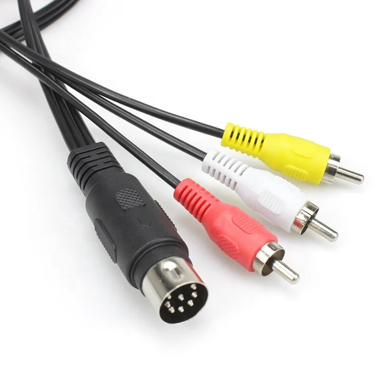DIN-8-Pin-Male-to-3-RCA-AV-Cable-Composite-Video-Audio-Cable-with-Red-White-Yellow-Connectors-for-TV-DVD-Surveillance-Systems