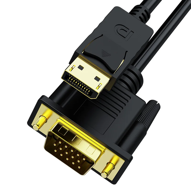 DP-Male-to-VGA-Male-Gold-Plated-Cable-with-12-Month-Warranty-for-Computer-1080P-Full-HD-Video-Conversion
