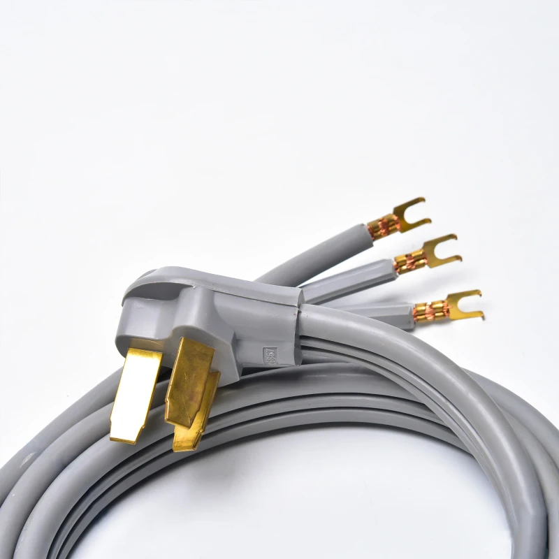 Dryer-Power-Cord-3-Pole-3-Wire-SRDT-50A-Ranger-Cord-Spade-Ends-Power-Extension-Cord-AWG-8-210-1-Gray-NEMA-10-50P