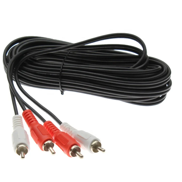 Dual-2RCA-Male-to-2RCA-Plug-RCA-Audio-Video-Adapter-Cable-for-Car-Speaker-Black-AUX-2RCA-3.5mm-1.5m-Home-Use-AV-Cable