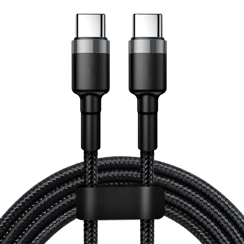 Dual-Type-C-Wired-Fast-Charging-Cable-6A-for-Nylon-Material