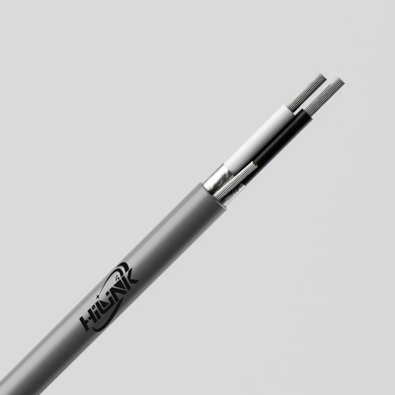 Durable-16AWG-2-Conductors-1-Pair-PVC-Jacket-Security-Cable-Tinned-Copper-Alum-Poly-Shielded-HI-LINK-HL8719-Communication-Cables