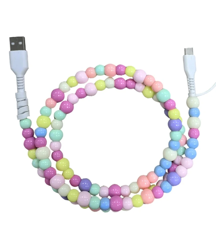 Durable-Beaded-Phone-Data-Charging-Cable-with-Braid-Shielding-Fast-Charging-2-in-1-Type-C