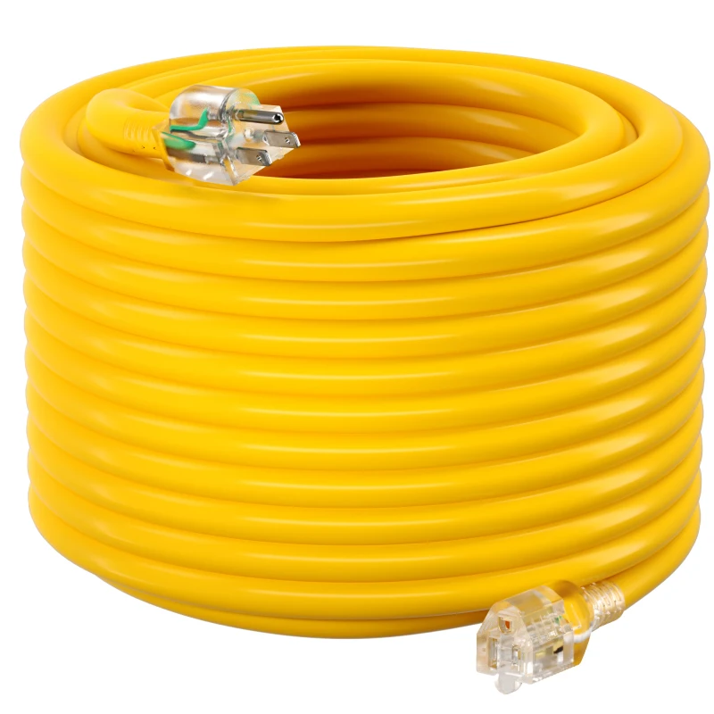 ETL-12-3-SJTW-Waterproof-Flexible-Cold-Resistant-Yellow-USA-100ft-Outdoor-Extension-Cord-with-Lighted