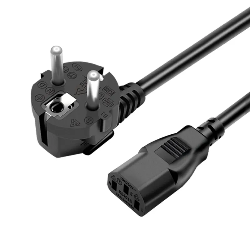 EU-3-Pin-to-C13-Power-Cord-1.5M-Black-0.75mm-18AWG-CE-Certified-Cable-for-Kitchen-Appliances-Office-Devices-Medical-Equipment