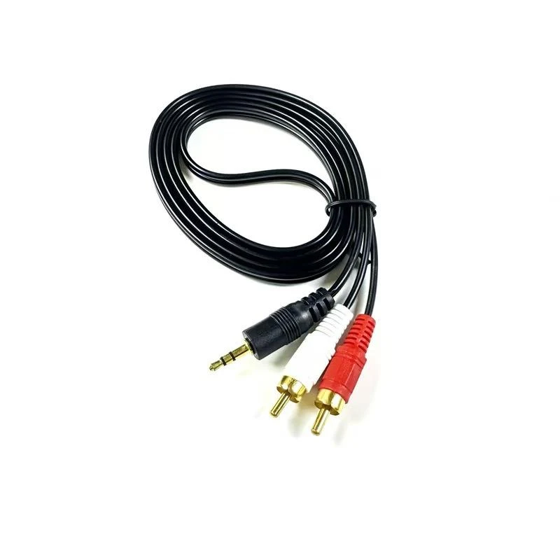 Factory-1.5M-3M-5M-Customized-Length-Male-to-Male-AUX-3.5mm-Jack-to-2RCA-Splitter-Cables-for-PC-MP3-MP4-TV-Cell-phone-Car-audio