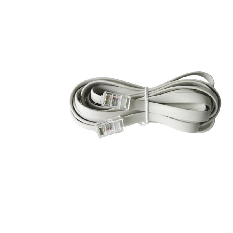 Factory-6P4C-Cat3-RJ11-PVC-Jacket-Communication-Telephone-Patch-Cable