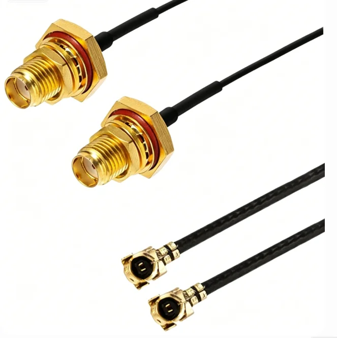 Factory-Custom-RF1.13-for-SMA-Female-U.FL-Waterproof-RF-Coaxial-Cable-Pigtails-Vertical-Communication-Extension-Cables