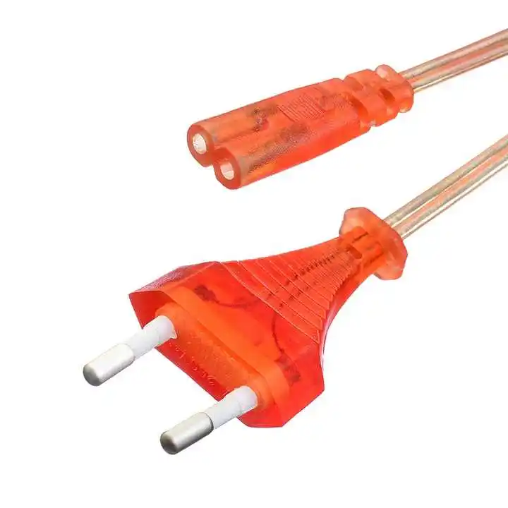 Factory-Direct-2.5A-2-Pin-Plug-Power-Cords-Black-Kettle-Plug-IEC60320-C7-Connector-VDE-for-Commercial-Use-PVC-Copper