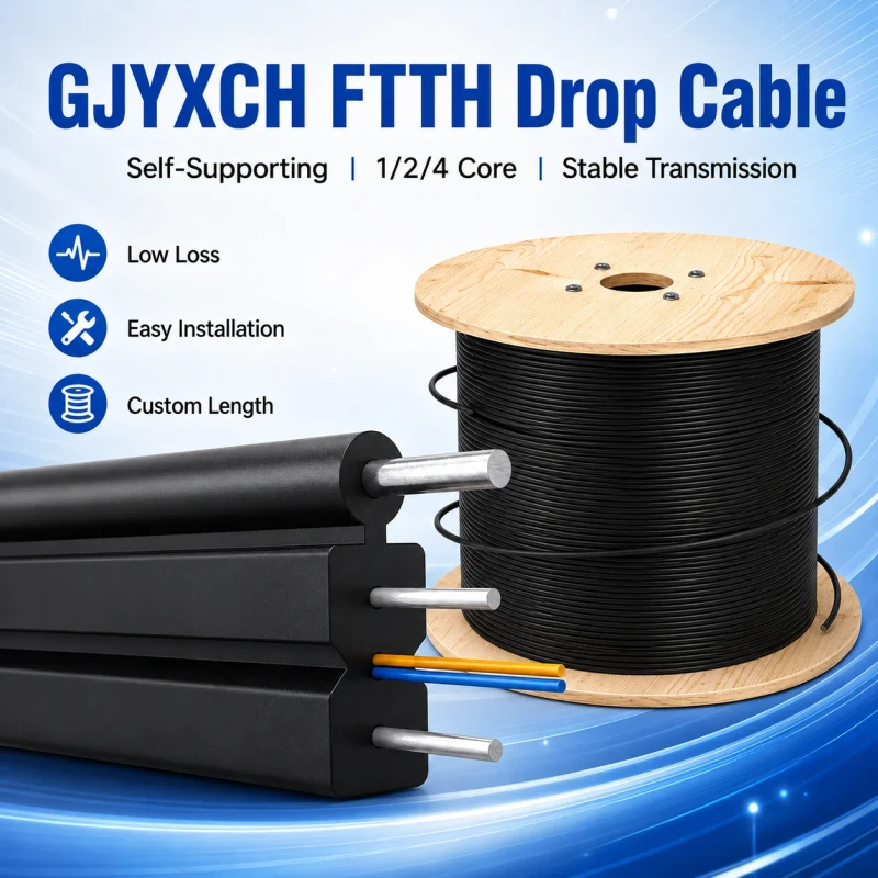 Factory-Direct-FTTH-Drop-Cable-Single-Mode-1-Core-LSZH-Butterfly-Indoor-Fiber-Cable-Fast-GJYXCH