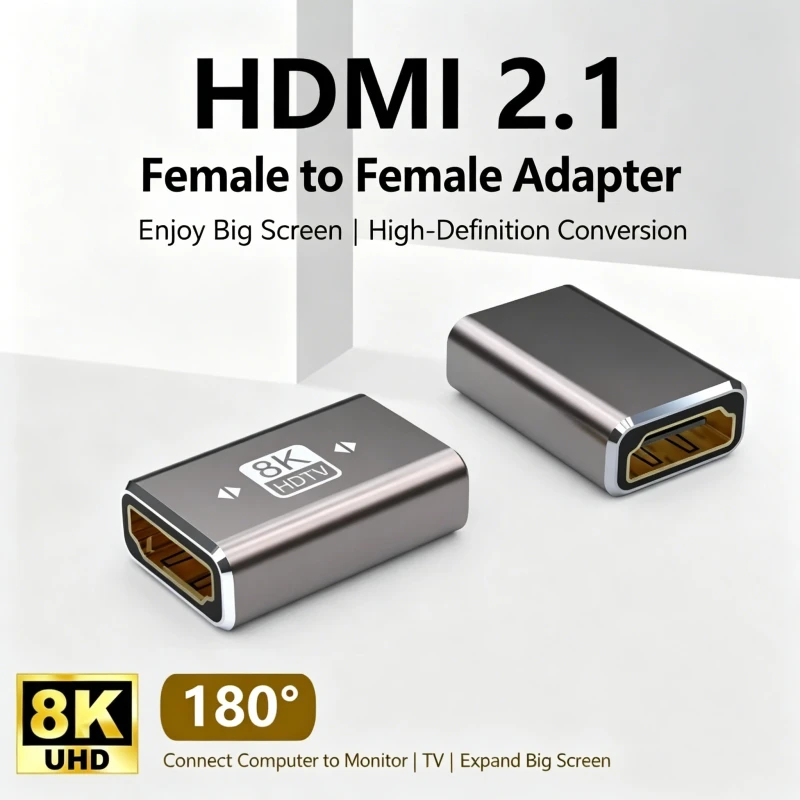 Factory-Direct-Portable-HDMI-2.1-Adapter-8K60Hz-Female-to-Female-Extender-with-Amplifier-for-PS5-Laptop-HDTV-Projector-Monitor