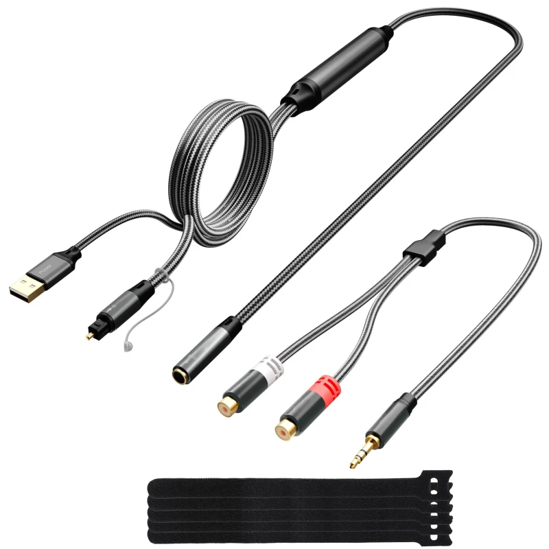Factory-Elecan-Unidirectional-Optical-Male-to-3.5mm-AUX-Female-PVC-Jacket-Audio-Converter-Cable
