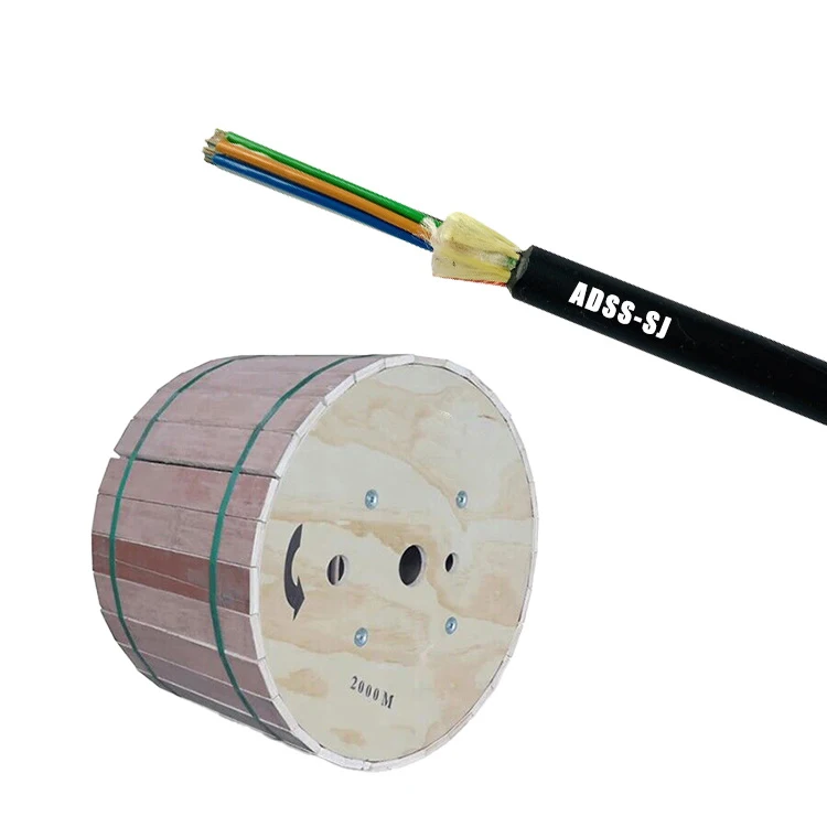 Factory-OEM-Aerial-12-24-Core-Optical-Fiber-Cable-Single-Mode-Outdoor-ADSS-Fibra-Optica-100-200m-Span-G652D-Communication-Cables