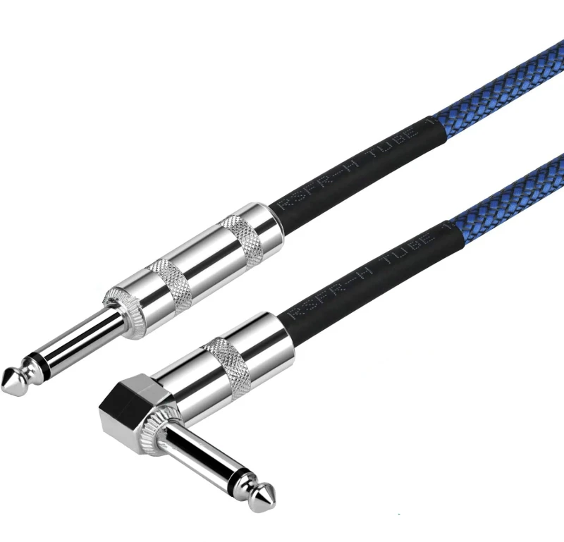Factory-OEM-Profesional-Guitar-Audio-Instrument-Cable-Right-Angle-Plug-1-4-Inch-to-6.35mm-Jack-Electric-Guitar-Cable-Noise-1