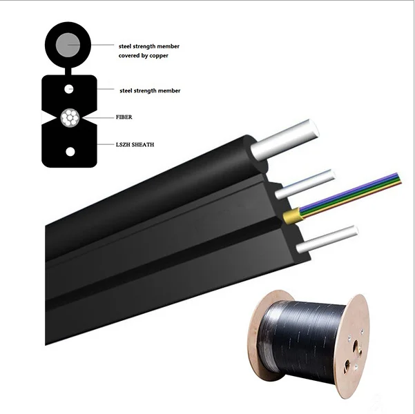 Factory-Priced-FTTH-Fiber-Optic-1km-Outdoor-Optical-Patch-Cord-Durable-Drop-Cable-TLC-FCC-CE-Certified-for-Communication
