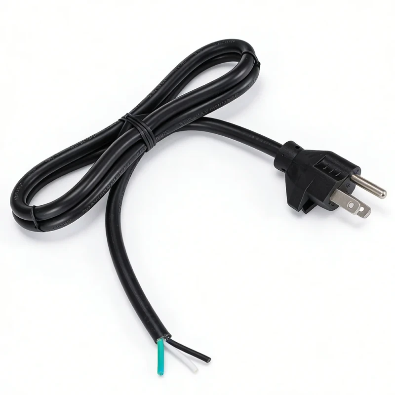 Factory-Supply-US-3-Pin-Power-Extension-Cord-for-Computer-and-Home-Appliance-Black-PVC-Cable