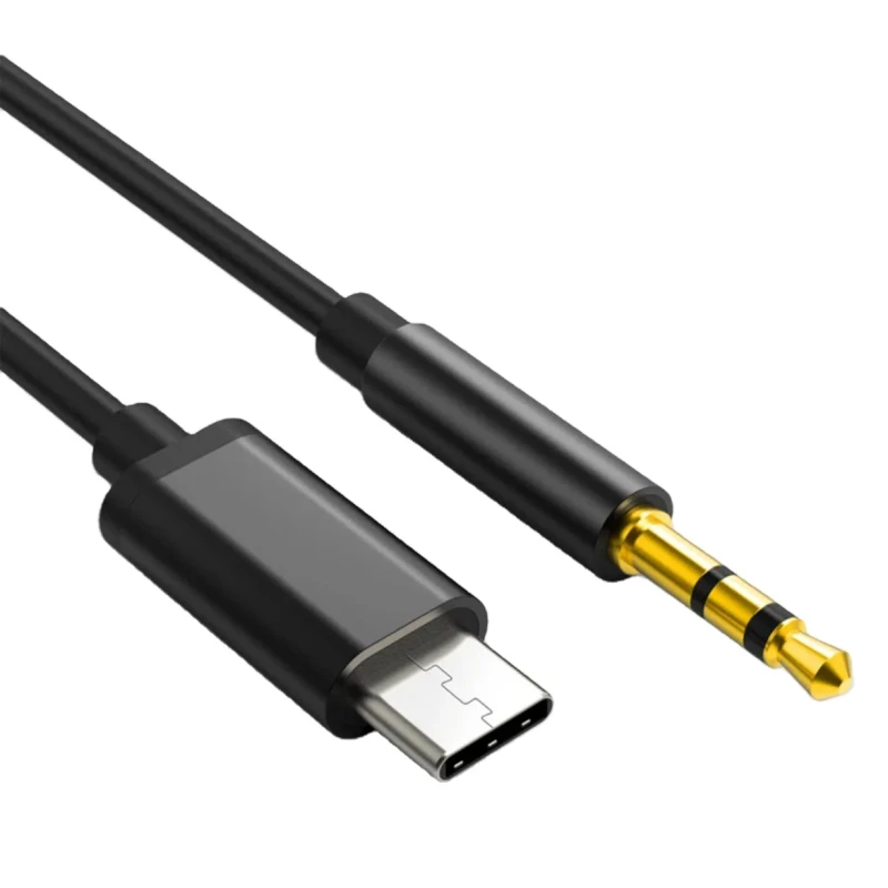 Factory-Type-C-to-3.5mm-Audio-Multi-Cable-Nylon-Braided-Audio-Cable-Gold-Plated-Audio-Video-Cables-for-Microphone-Car