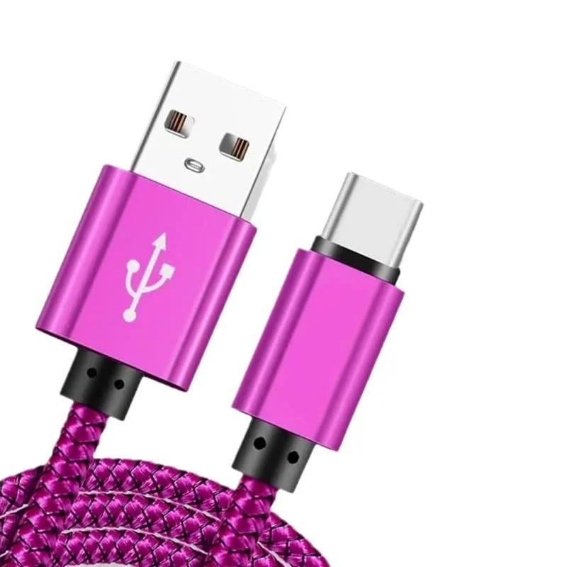 Fast-Charging-Braided-Data-Cable-USB-A-to-Type-C-1-2-3-Meters-for-Mobile-Phone