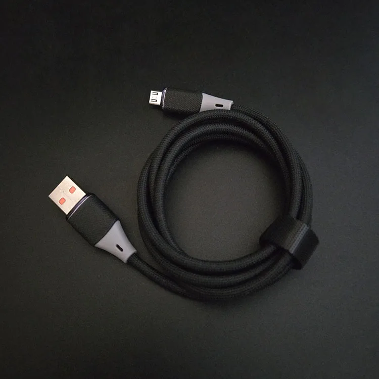 Fast-Shipping-Genuine-Nylon-Braided-Bare-Wire-V8-Android-Micro-USB-Power-Cables