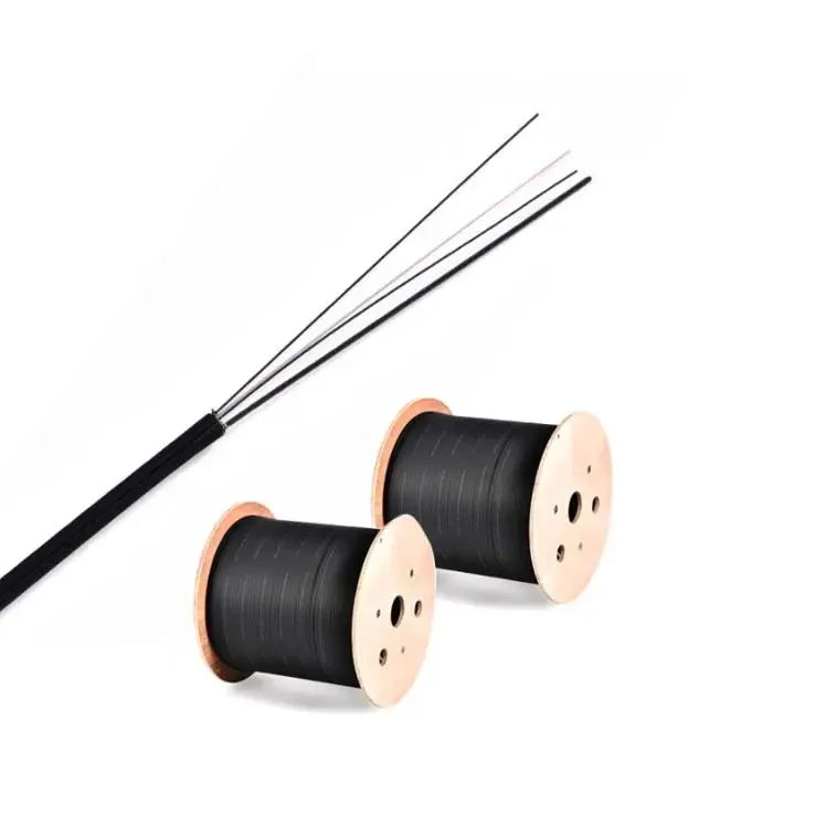 Fiber-Indoor-PVC-White-Black-12-Core-EPA-5.0-2.0mm-FTTH-Drop-Cable-2steel-Wire-LSZH-HDPE-1core