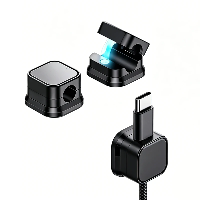 Flame-Snake-Durable-Plastic-Desktop-Magnetic-Adhesion-Cable-Clips-for-Home-Office-Car-Mobile-Phone-USB-Data-Cable-Organizer