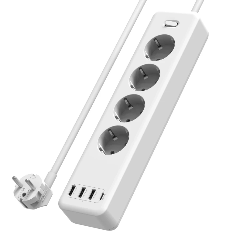Flat-Plug-Multi-Extension-Outlet-Plug-Power-Bar-Surge-Protector-Power-Strip-with-USB