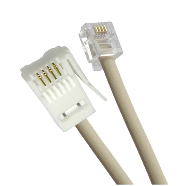 Flat-Ribbon-Telephone-Cable-Jumper-Wire-RJ11-RJ14-6P4C-US-type-to-UK-type-Patch-Cord-Telephone-Line