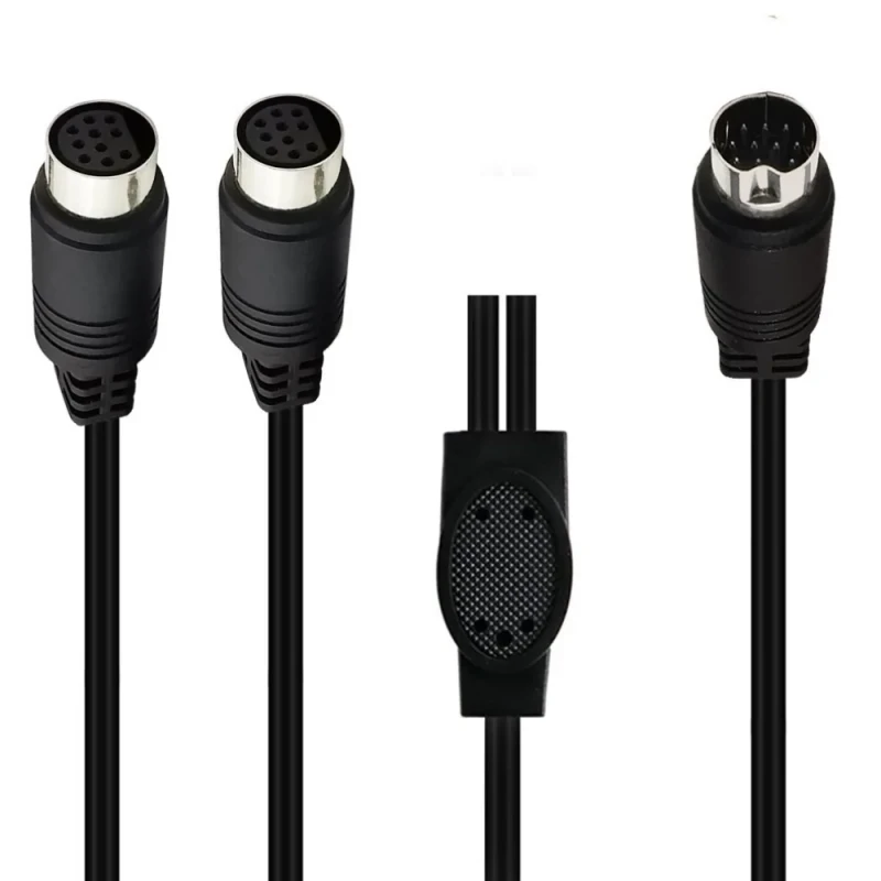 For-TV-Receiver-TV-Monitor-Projector-Y-Splitter-Dual-Mini-DIN-10Pin-Female-to-Male-S-Video-Power-Cable