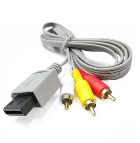 For-Wii-Game-Console-Accessories-1.8m-6FT-Audio-Video-AV-TV-Composite-RCA-Cord-Cable