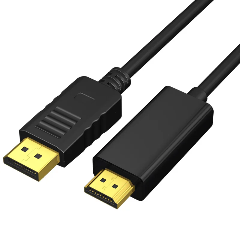 Full-HD-1080P-DP-to-HDTV-Cable-1.8m-Gold-Plated-PVC-Jacket-Audio-Video-Sync-for-PC-Projector-Converter-Large-Screen