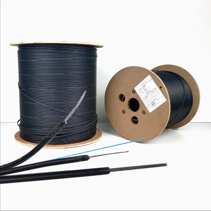 GJYXCH-1B6-G657A11-Core-2-Core-Outdoor-Indoor-LSZH-FTTH-Optical-Fiber-Drop-Cable-with-Messenger-GJYXFCH-Fiber-Drop-Wire-1KM
