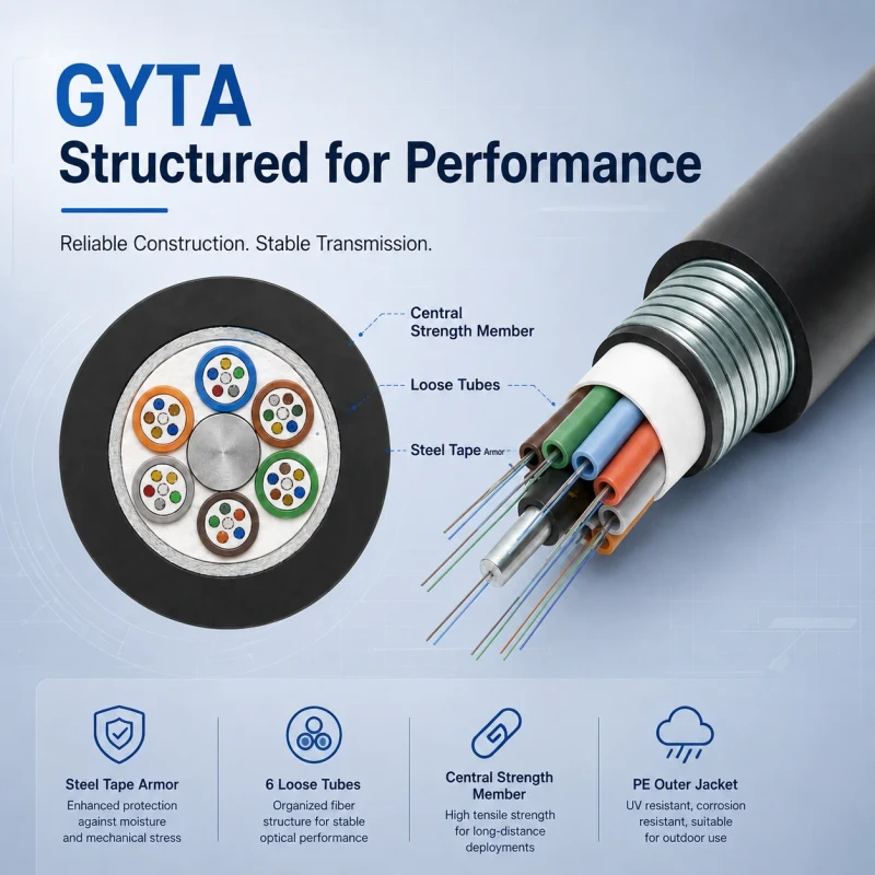 GYTA-Fiber-Optic-Cable-Single-Mode-4-6-8-12-Core-Outdoor-Armored-Communication-Cable-1