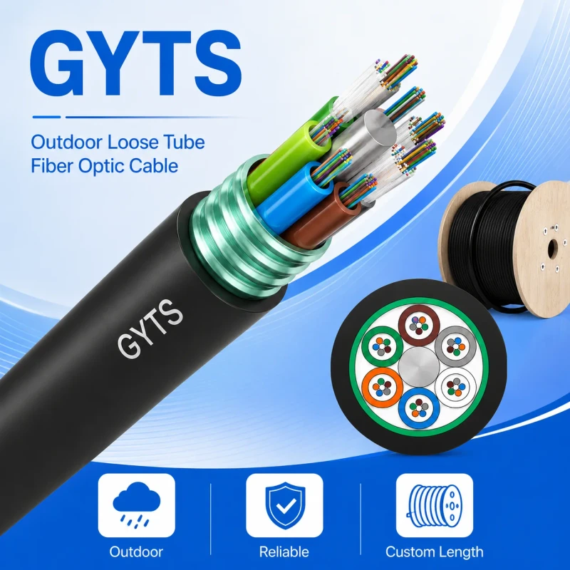 GYTS-Fiber-Optic-Cable-Single-Mode-4-6-8-12-Core-Outdoor-Armored-Communication-Cable
