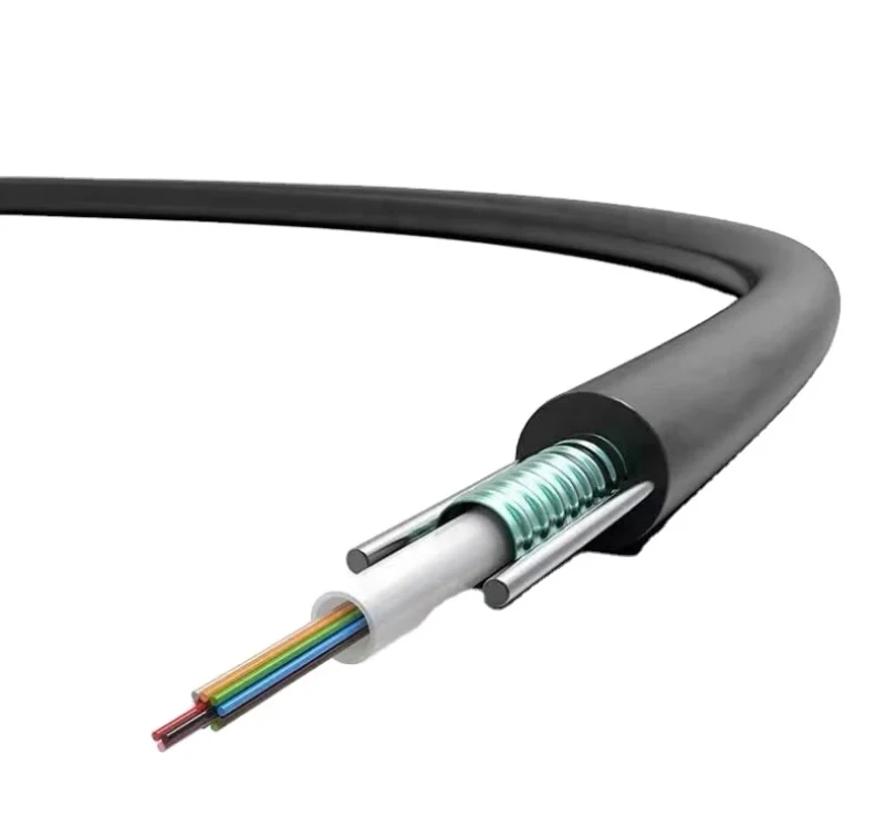 GYXTW-Outdoor-Armored-Fiber-Optic-Cable-12-24-Core-Single-Mode-Steel-Wire-Messenger-Communication-Cable