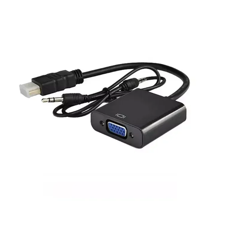 Gold-Plated-1080P-HD-VGA-Adapter-Converter-3.5mm-Audio-Cable-Male-Female-Video-Converter-5mm-Outer-Diameter-Stylish-Wire-HDTV