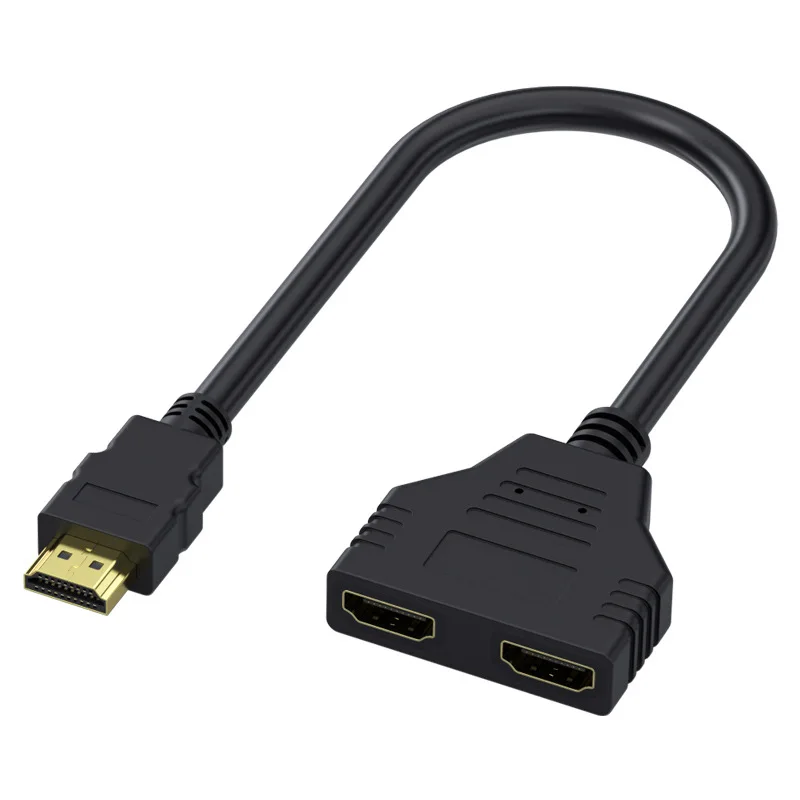 Gold-Plated-2-in-1-HDMI-Splitter-Cable-Adapter-1080P-1-to-2-Video-Audio-Converter-HDMI-1-in-2-out-Splitter-Compatible-for-HDTV